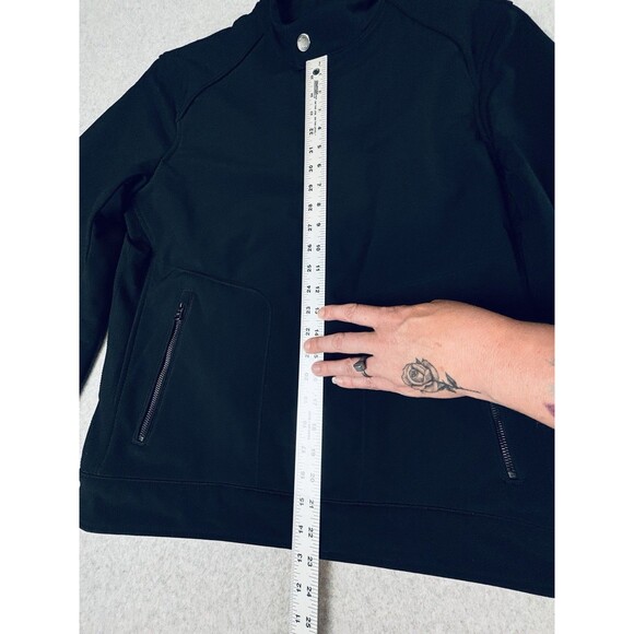 Michael Kors Men’s Tech Racing Shell Jacket Coat Black Zip Up Pockets Medium - Picture 12 of 15